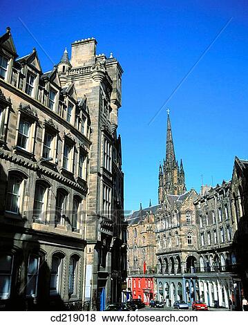 Victoria Street, old town. Edinburgh. Scotland View Large Photo Image Stock Photo - Victoria Street, old town. Edinburgh. Scotland. Fotosearch