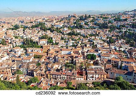 View over Albaicin from the Alcazaba. Granada. Andalusia, Spain View Large Photo Image Stock Image - View over Albaicin from the Alcazaba. Granada. Andalusia, Spain. Fotosearch
