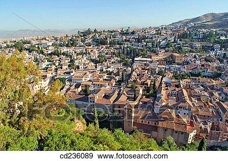 View over Albaicin. Granada. Andalusia, Spain View Large Photo Image Stock Photo - View over Albaicin. Granada. Andalusia, Spain. Fotosearch