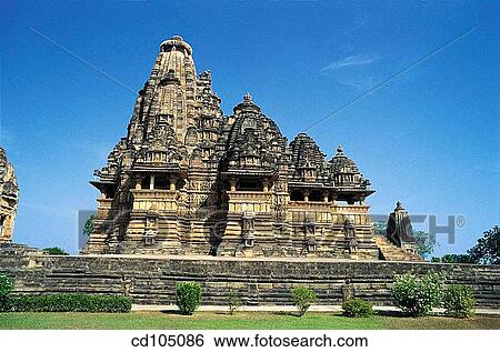 Stock Photograph - Vishwanath temple. Khajuraho. Madhya Pradesh, India. Fotosearch