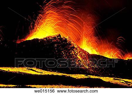 Volcano Piton de la Fournaise, eruption. Reunion Island View Large Photo Image Stock Photograph - Volcano Piton de la Fournaise, eruption. Reunion Island. Fotosearch