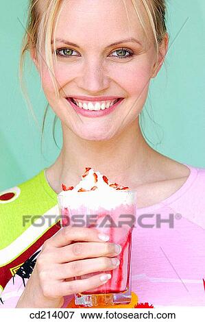 Woman with ice-cream View Large Photo Image Stock Photo - Woman with ice-cream. Fotosearch