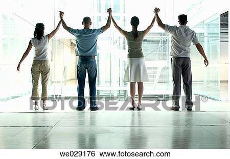 Stock Photograph - 30's, Arms raised, achievement, 20's. Fotosearch