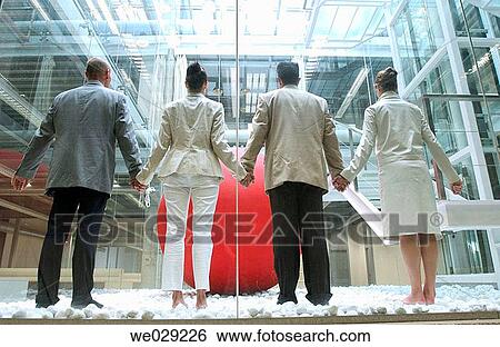 Stock Photograph - 30's, business, back view, 20's. Fotosearch