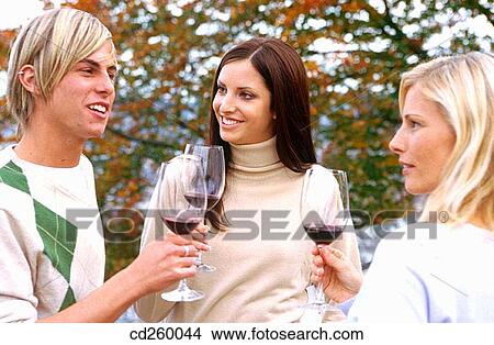 Picture - 30's, chat, boy, 20's. Fotosearch