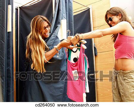 30's, Clothing store, changing-room, amusement, 20's View Large Photo Image Stock Image - 30's, Clothing store, changing-room, amusement, 20's. Fotosearch