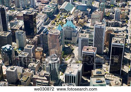 Aerial view of downtown Vancouver. British Columbia, Canada View Large Photo Image Stock Image - Aerial view of downtown Vancouver. British Columbia, Canada. Fotosearch