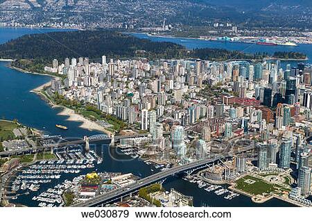 Aerial view of downtown Vancouver. British Columbia, Canada View Large Photo Image Stock Photo - Aerial view of downtown Vancouver. British Columbia, Canada. Fotosearch