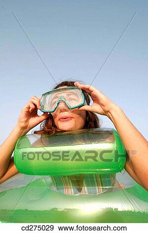 air mattress, beach, amusing, air-bed, 20's View Large Photo Image Stock Photo - air mattress, beach, amusing, air-bed, 20's. Fotosearch