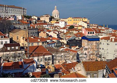 Alfama, Lisbon. Portugal View Large Photo Image Stock Photo - Alfama, Lisbon. Portugal. Fotosearch