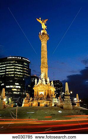 Angel statue, Independence Monument at Avenida de la Reforma. Mexico City, Mexico View Large Photo Image Stock Photography - Angel statue, Independence Monument at Avenida de la Reforma. Mexico City, Mexico. Fotosearch