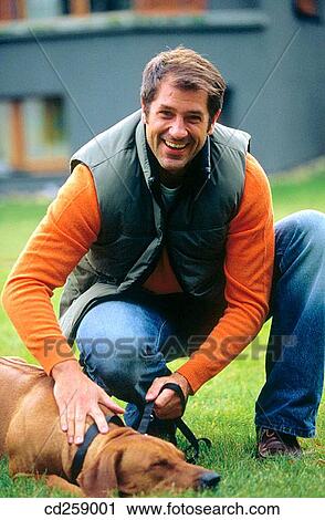 Stock Image - animal, caressing, caress, bound, 30's. Fotosearch