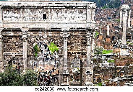 Arch of Septimius Severus, Roman Forum. Rome. Italy View Large Photo Image Stock Image - Arch of Septimius Severus, Roman Forum. Rome. Italy. Fotosearch