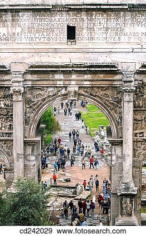 Arch of Septimius Severus, Roman Forum. Rome. Italy View Large Photo Image Stock Photo - Arch of Septimius Severus, Roman Forum. Rome. Italy. Fotosearch
