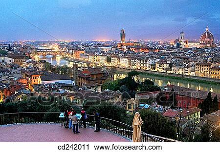 Arno River and city view from Piazzale Michelangelo. Florence. Tuscany, Italy View Large Photo Image Stock Image - Arno River and city view from Piazzale Michelangelo. Florence. Tuscany, Italy. Fotosearch