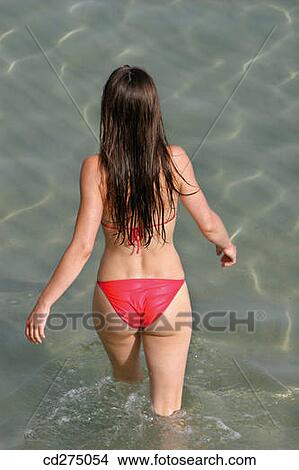 back view, bathe, bathing, beach View Large Photo Image Picture - back view, bathe, bathing, beach. Fotosearch