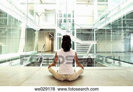 Stock Photo - back view, business, businesspeople, businesswoman, chilling out. Fotosearch