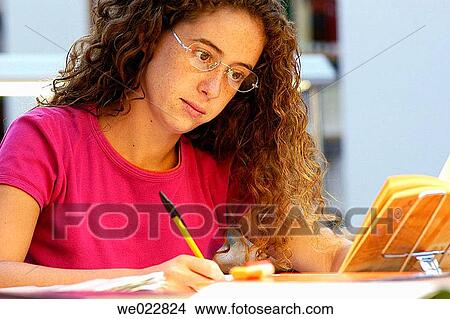 Picture - Ball-point pen, college, book, adolescence. Fotosearch
