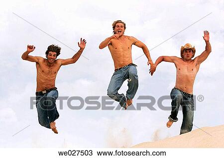 Stock Image - barefoot, carefree, beach, 20's. Fotosearch