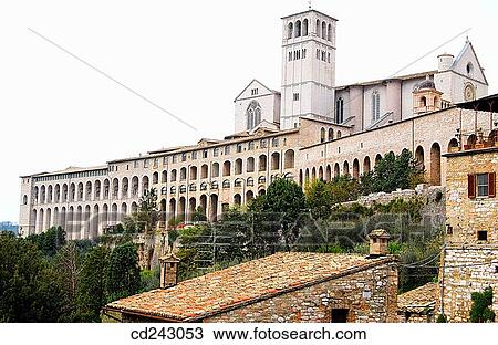 Basilica of Saint Francis. Assisi. Umbria, Italy View Large Photo Image Stock Image - Basilica of Saint Francis. Assisi. Umbria, Italy. Fotosearch