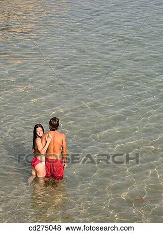 bathe, beach, bathing, 20's View Large Photo Image Stock Photo - bathe, beach, bathing, 20's. Fotosearch