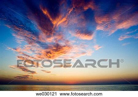 Stock Image - beyond, dusk, cloud, calm, atmosphere. Fotosearch