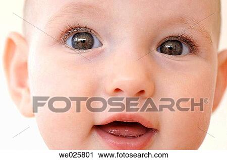 black hair, active, baby, attentive, attention, 7-12 View Large Photo Image Stock Image - black hair, active, baby, attentive, attention, 7-12. Fotosearch