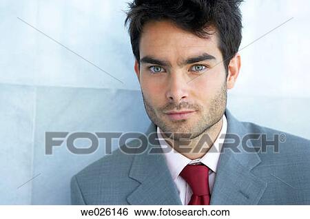 Black Hair Blue Eyes Business Businessman Businesspeople Stock Photograph We026146 Fotosearch