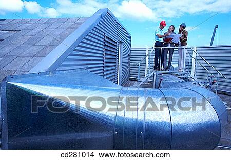 Picture - blueprint, colleague, architect. Fotosearch