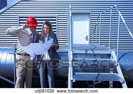 blueprint, colleague, architect View Large Photo Image Stock Photography - blueprint, colleague, architect. Fotosearch