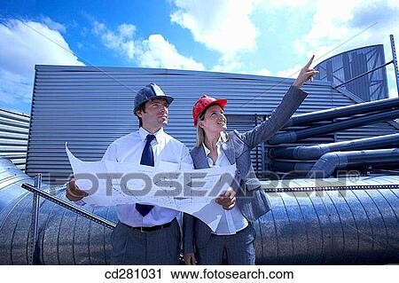 blueprint, colleague, building, architect View Large Photo Image Stock Image - blueprint, colleague, building, architect. Fotosearch