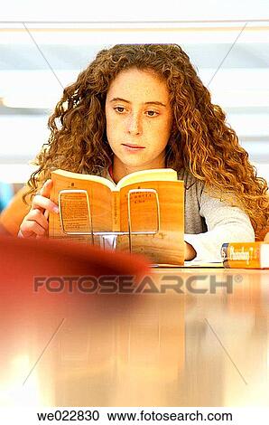 Stock Image - book, college, adolescence. Fotosearch