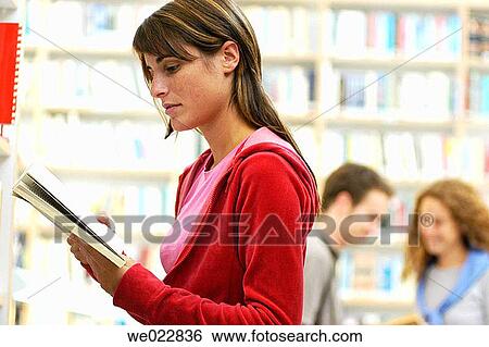 Stock Photograph - book, college, adolescence. Fotosearch