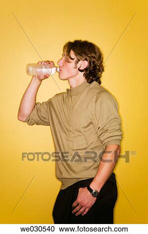 Stock Image - bottle, break, break-time. Fotosearch