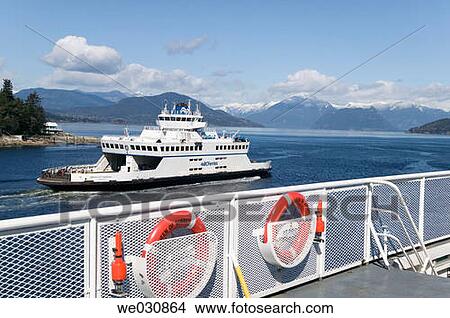 Picture - Bowen Island Ferry, Horseshoe Bay, Howe Sound. British Columbia, Canada. Fotosearch