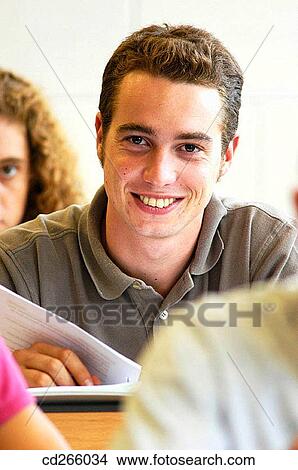 boy, college, classroom, adolescence View Large Photo Image Picture - boy, college, classroom, adolescence. Fotosearch