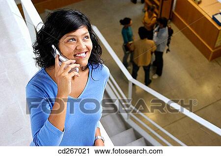 brunette, cell phone, calling, adolescence View Large Photo Image Stock Image - brunette, cell phone, calling, adolescence. Fotosearch