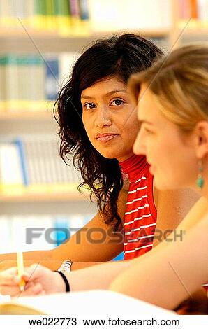 brunette, college, adolescence View Large Photo Image Stock Image - brunette, college, adolescence. Fotosearch