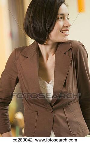 brunette, contemporary, dark hair View Large Photo Image Stock Image - brunette, contemporary, dark hair. Fotosearch