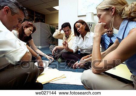 Picture - business, businessman, businesspeople, businesswoman, casual, collaboration. Fotosearch
