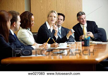 Stock Image - business, businessman, businesspeople, businesswoman, collaboration. Fotosearch