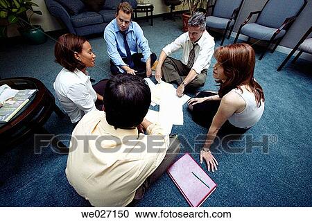 Stock Image - business, businessman, businesspeople, businesswoman, casual, collaboration. Fotosearch