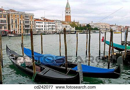 Campo della Salute, Grand Canal and campanile tower. Venice. Veneto, Italy View Large Photo Image Stock Photo - Campo della Salute, Grand Canal and campanile tower. Venice. Veneto, Italy. Fotosearch