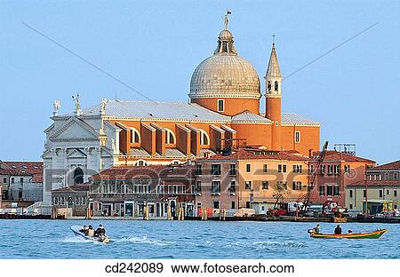 Canal della Giudecca, church of the Saviour (Chiesa del Redentore). Venice. Veneto, Italy View Large Photo Image Stock Photo - Canal della Giudecca, church of the Saviour (Chiesa del Redentore). Venice. Veneto, Italy. Fotosearch