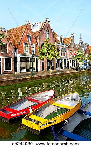 Stock Image - Canal, Verdronkenoord. Alkmaar. Netherlands. Fotosearch