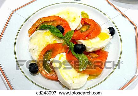 Caprese salad with tomato and mozzarella. Milan. Lombardy, Italy View Large Photo Image Stock Photo - Caprese salad with tomato and mozzarella. Milan. Lombardy, Italy. Fotosearch
