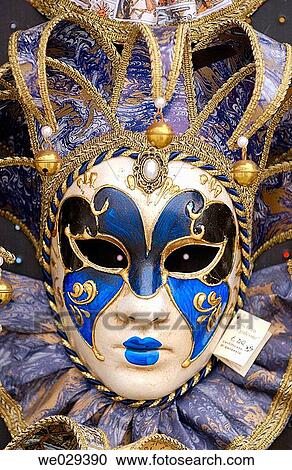 Stock Image - Carnival mask. Venice. Veneto, Italy. Fotosearch