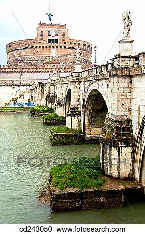 Castel Sant? Angelo and bridge on Tiber River. Rome. Italy View Large Photo Image Stock Image - Castel Sant? Angelo and bridge on Tiber River. Rome. Italy. Fotosearch
