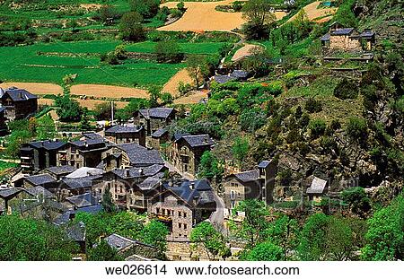 Church of Sant Rom?, Les Bons medieval complex, Encamp. Pyrenees Mountains, Andorra View Large Photo Image Picture - Church of Sant Rom?, Les Bons medieval complex, Encamp. Pyrenees Mountains, Andorra. Fotosearch