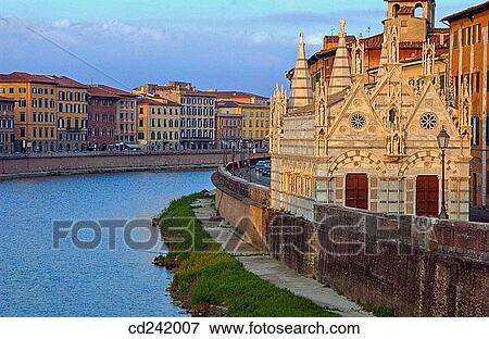 Church of Santa Maria della Spina at Lungarno Gambacorti by Arno river. Pisa. Tuscany, Italy View Large Photo Image Stock Photo - Church of Santa Maria della Spina at Lungarno Gambacorti by Arno river. Pisa. Tuscany, Italy. Fotosearch